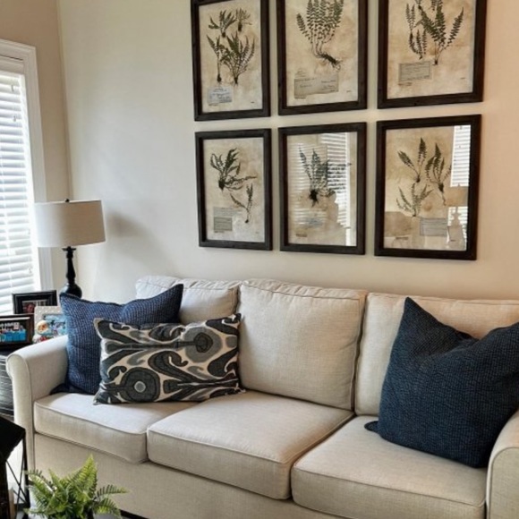 Pottery Barn Accents Pottery Barn Kenmare Ikat Embroidered Gray